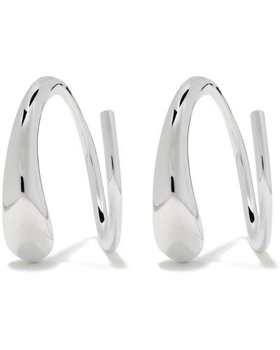 Georg Jensen Mercy Swirl Earrings - White