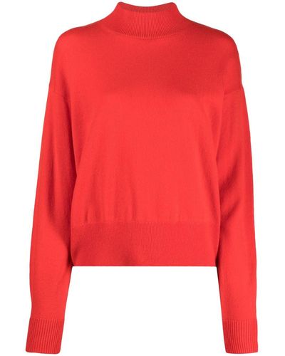 Chinti & Parker Balloon-sleeve Wool-cashmere Jumper - Red