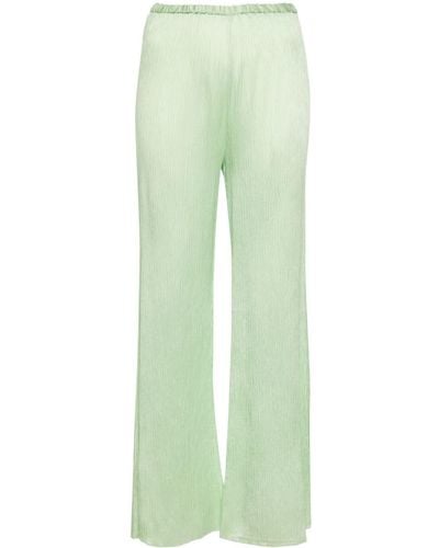 Forte Forte Pantalon droit à design plissé - Vert