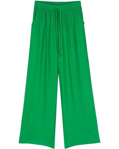 P.A.R.O.S.H. Drawstring Silk Trousers - Green