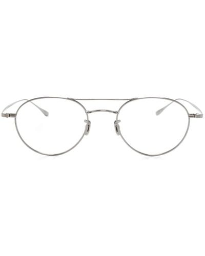 Eyevan 7285 Brille mit rundem Gestell - Natur