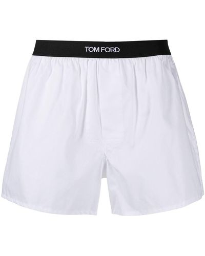 Tom Ford Boxershorts Met Logo Tailleband - Wit