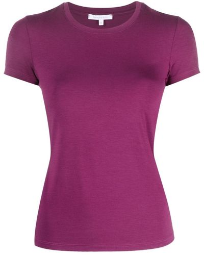 Patrizia Pepe Rhinestone-logo T-shirt - Purple