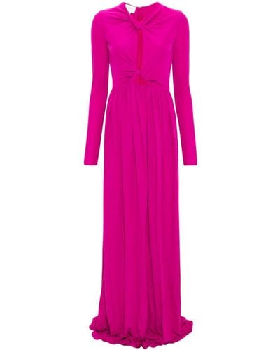 Giambattista Valli Maxi-jurk Met Geknoopt Detail - Roze