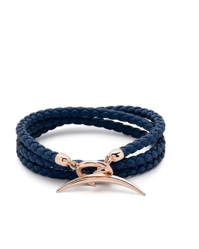Shaun Leane Rose Gold Vermeil And Leather Quill Bracelet - Blue