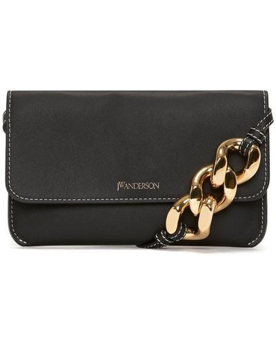 JW Anderson Leather Phone Chain Pouch - White