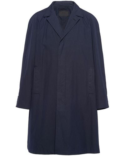 Prada Single-breasted Overcoat - Blue