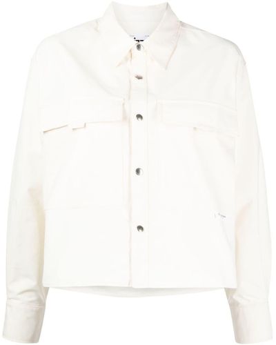 Izzue Cropped Long-sleeve Shirt - White