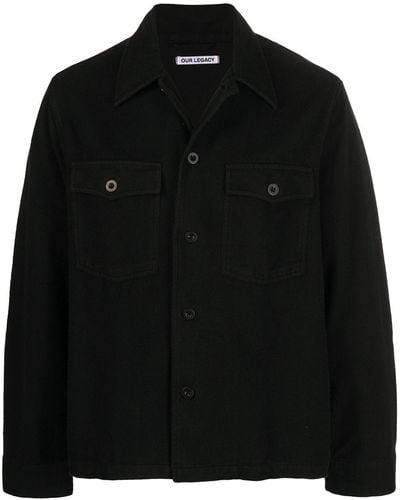 Our Legacy Button-up Shirt Jacket - Black