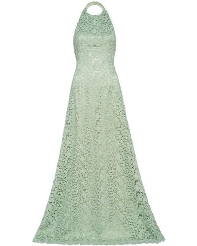 Markarian Sahara Crocheted-lace Halterneck Gown - Green