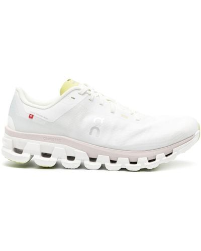 On Shoes Cloudflow 4 Sneakers - Men's - Fabric/rubber - White