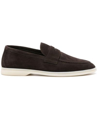 SCAROSSO Luciano Suede Loafers - Black