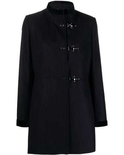 Fay Virginia Wool-blend Coat - Black