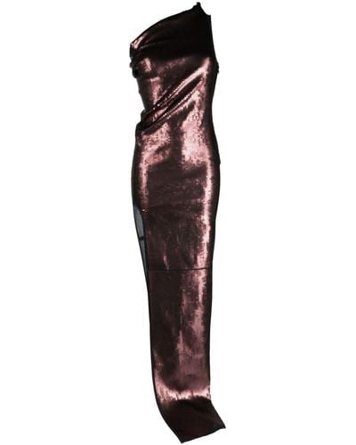 Rick Owens Athena One-shoulder Sequin Gown - Purple