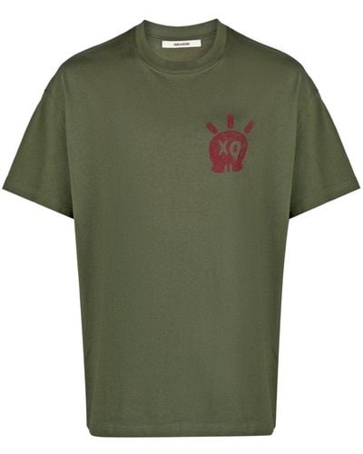 Zadig & Voltaire T-shirt Met Logoprint - Groen