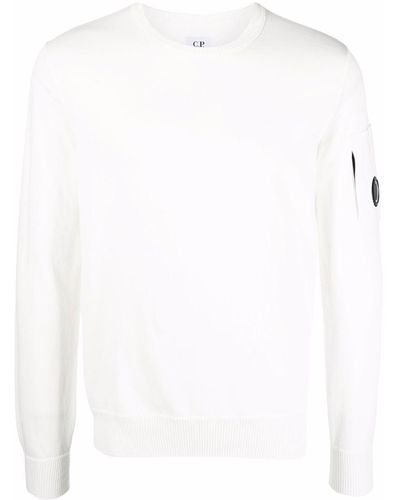 C.P. Company Lens Detail Cotton Sweatshirt - White