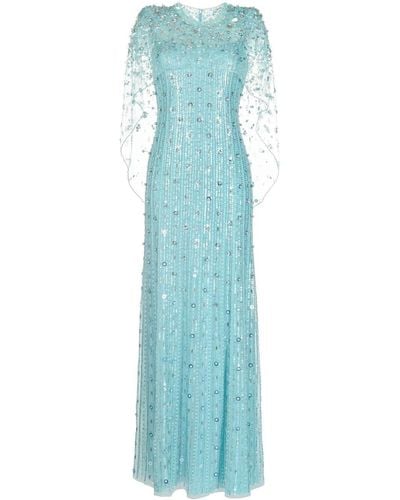 Jenny Packham Nettie Embellished Dress - Blue