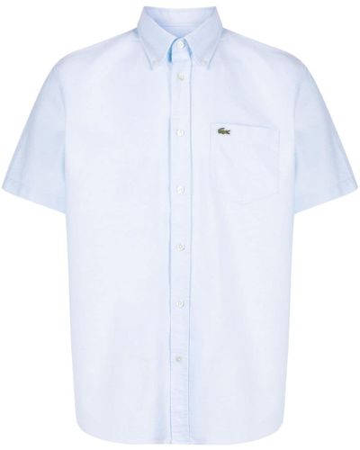 Lacoste Logo-patch Cotton Shirt - Blue