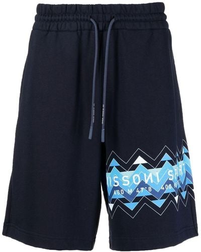 Missoni Shorts mit Zickzackmuster - Blau