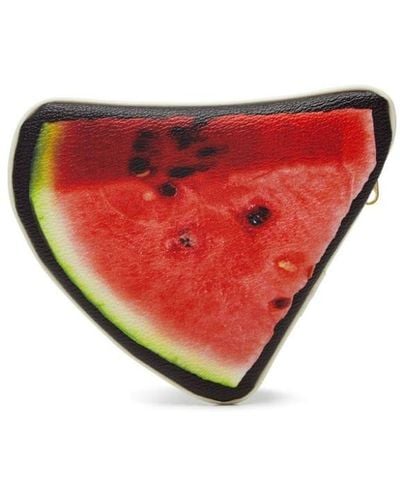 Undercover Watermelon-print Faux-leather Wallet - Red