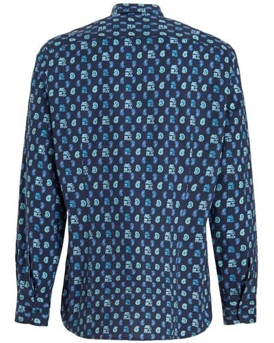 Etro Overhemd Met Patroon - Blauw