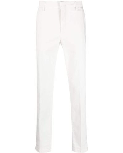 Eleventy Pantalones chinos de talle medio - Blanco