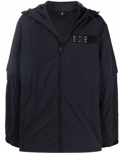 McQ Logo Patch Hooded Jacket - Black