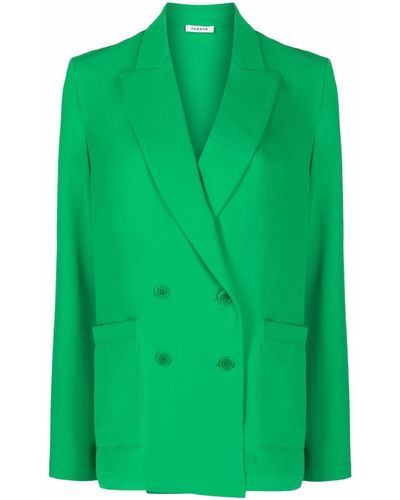P.A.R.O.S.H. Double-breasted Blazer - Green