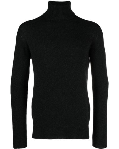 Nuur Fine-knit Roll-neck Sweater - Black