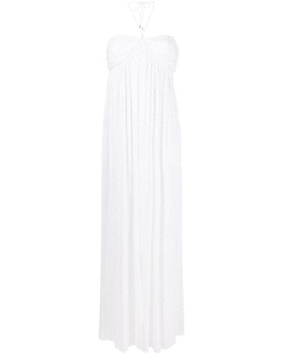 ROTATE BIRGER CHRISTENSEN Rhinestone-embellished Maxi Dress - White