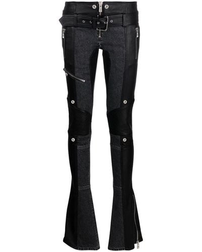 Versace Ausgestellte Hose mit Gürtel - Blau