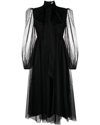 Zimmermann Tulle Midi Dress - Black