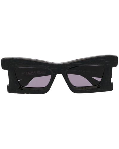 Kuboraum Gafas de sol con montura rectangular - Negro