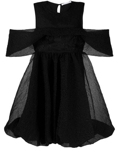 Cecilie Bahnsen Urania Off-shoulder Minidress - Black