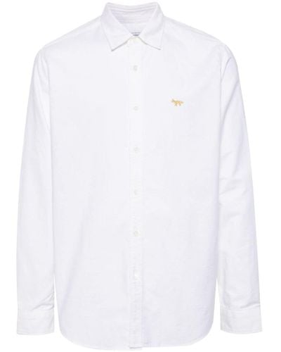Junya Watanabe X Maison Kitsuné Logo-embroidered Shirt - White
