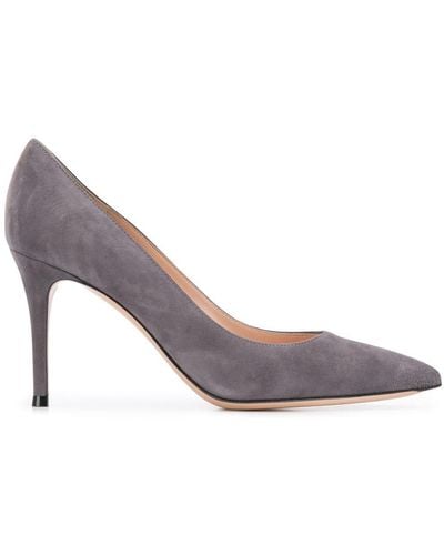 Gianvito Rossi Gianvito 85mm Suede Court Shoes - Grey