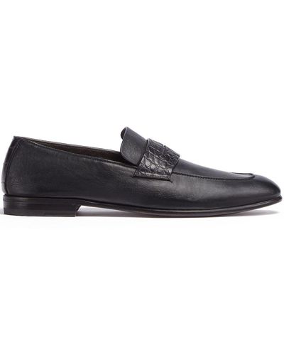 Zegna L'asola Leather Loafers - Black