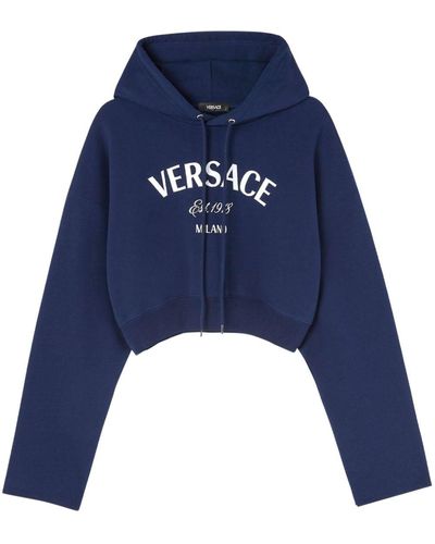 Versace ドローストリング パーカー - ブルー