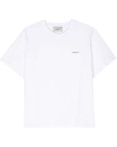 Coperni Logo-Print Cotton T-Shirt - White