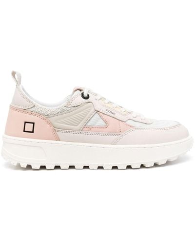 Date Contrast-panelling Sneakers - Pink