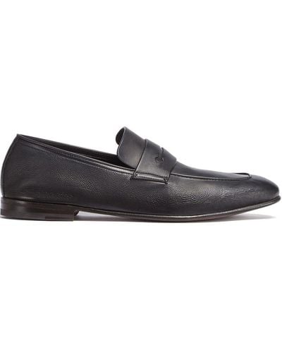 Zegna L'asola Leather Loafers - Grey