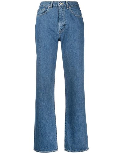 KENZO High-rise Straight-leg Jeans - Blue