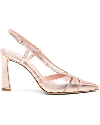 Anna F. 1702 100mm Slingback Court Shoes - Pink