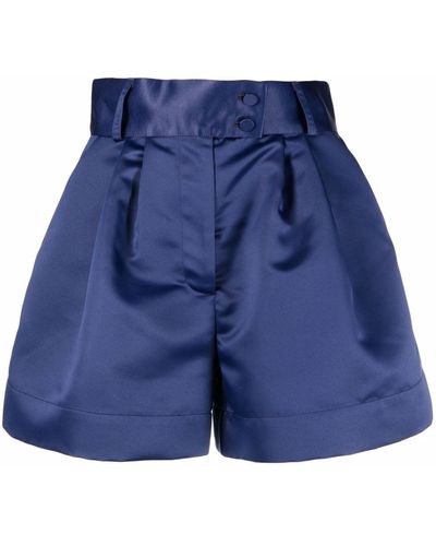 Styland Hoch sitzende Shorts - Blau