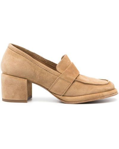 Moma Oliver Water Suede Court Shoes - Natural