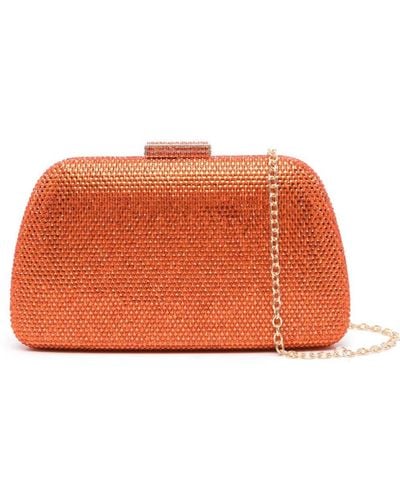 Serpui Josephine Rhinestone-embellished Clutch Bag - Orange