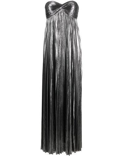 retroféte Zoa Pleated Maxi Dress - Metallic