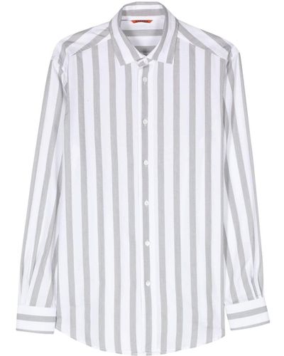 Barena Striped Cotton Shirt - White