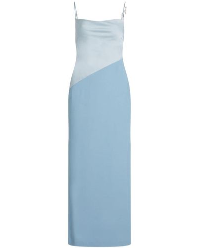 Karl Lagerfeld Robe mi-longue à col bénitier - Bleu