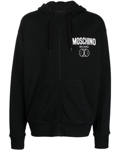 Moschino Hoodie Met Logoprint - Zwart